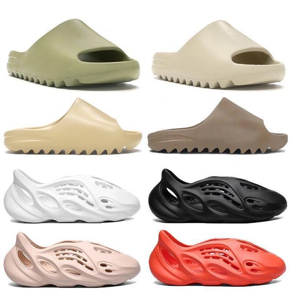 kanye resin slides foam sandal bone desert sand triple black white red fashion pantoufle stylist slipper mens women summer luxurys yeezzys s