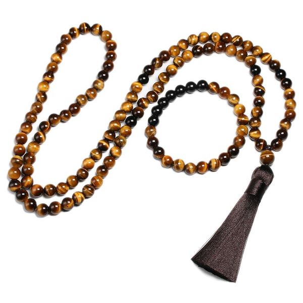 jewelry sets natural grade a 8mm tiger eye stone and black bright onyx beads necklace108 bead mala buddha prayer bracelet women men
jewelry sets natural grade a 8mm tiger eye stone and black bright onyx beads necklace108 bead mala buddha prayer bracelet women men