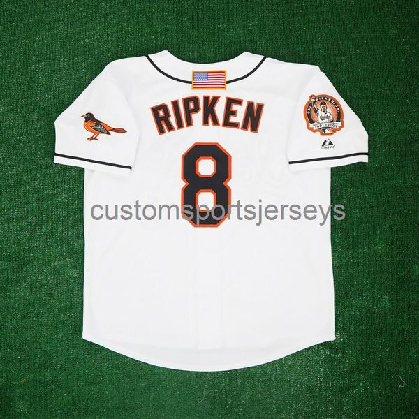 men women youth embroidery cal ripken jr. 2001 home mens white jersey w/ retirement patch all sizes, Black
men women youth embroidery cal ripken jr. 2001 home mens white jersey w/ retirement patch all sizes, Black