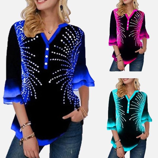 womens print button shirt blouse v-neck flared sleeve irregular hem female blouses spring summer ladies oversize shirts 5xl women's &, White
womens print button shirt blouse v-neck flared sleeve irregular hem female blouses spring summer ladies oversize shirts 5xl women's &, White