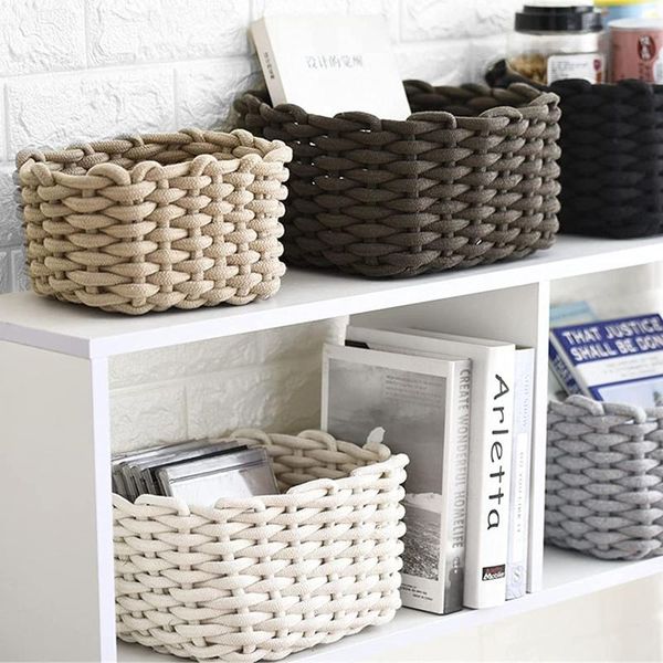 laundry bags hand-woven storage basket cotton rope bucket deskstand container home decoration garden flower pot
laundry bags hand-woven storage basket cotton rope bucket deskstand container home decoration garden flower pot