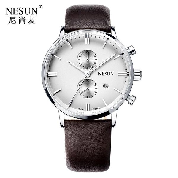 wristwatches switzerland nesun women's watches japan import quartz movement watch women chronograph clock reloj hombre ln8601-1, Slivery;brown
wristwatches switzerland nesun women's watches japan import quartz movement watch women chronograph clock reloj hombre ln8601-1, Slivery;brown