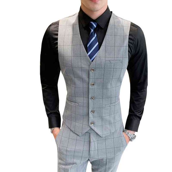 men's vests grey plaid pants and men 2 piece set wedding party waistcoat + trousers single breasted sleeveless jacket pantalones vznn, Black;white
men's vests grey plaid pants and men 2 piece set wedding party waistcoat + trousers single breasted sleeveless jacket pantalones vznn, Black;white