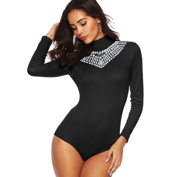 women's jumpsuits & rompers long sleeve women bodysuit 2021 autumn winter female mock neck warm clothes slim fit fashion solid body sui, Black;white
women's jumpsuits & rompers long sleeve women bodysuit 2021 autumn winter female mock neck warm clothes slim fit fashion solid body sui, Black;white