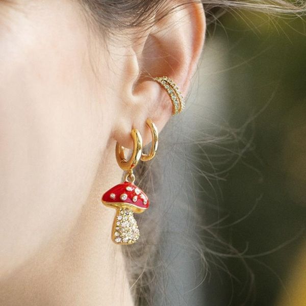fashion creative colorful mushroom inlaid rhinestone earrings student couple temperament wild valentine's day gift dangle & chandelier, Silver
fashion creative colorful mushroom inlaid rhinestone earrings student couple temperament wild valentine's day gift dangle & chandelier, Silver