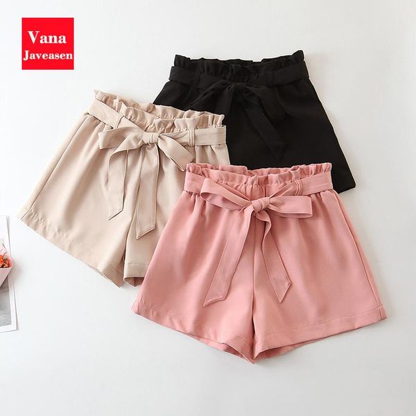 elasticated high waist shorts women's summer solid color sashes lace-up loose spodenki damskie pantalones streetwear, White;black
elasticated high waist shorts women's summer solid color sashes lace-up loose spodenki damskie pantalones streetwear, White;black