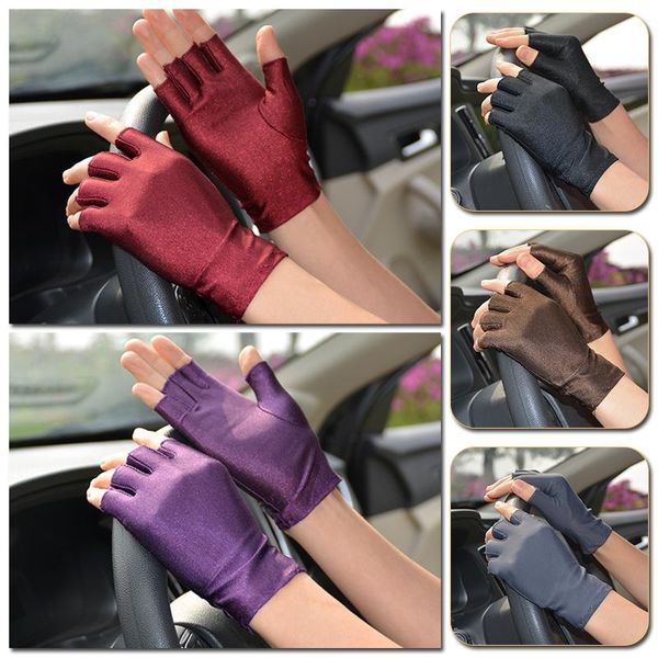 five fingers gloves 2pcs women' fashion simple solid color half finger spandex tight work stretch driving cycling, Blue;gray
five fingers gloves 2pcs women' fashion simple solid color half finger spandex tight work stretch driving cycling, Blue;gray