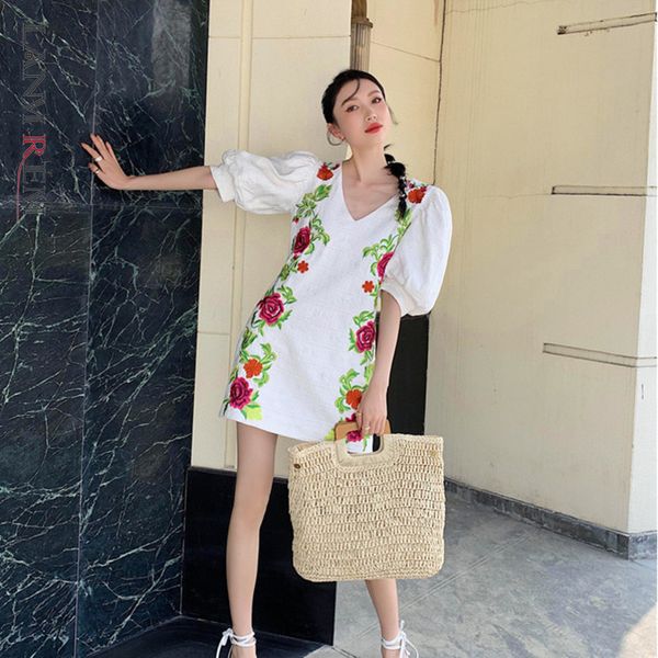 women short v-neck floral summer dress a-line puff sleeve dresses slim fit lady vintage clothing 2h069 210507, Black;gray
women short v-neck floral summer dress a-line puff sleeve dresses slim fit lady vintage clothing 2h069 210507, Black;gray