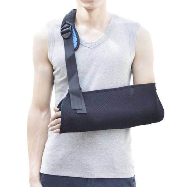 breathable mesh arm sling support adjustable soft padded shoulder strap outdoor sports accessories elbow & knee pads, Black;gray
breathable mesh arm sling support adjustable soft padded shoulder strap outdoor sports accessories elbow & knee pads, Black;gray