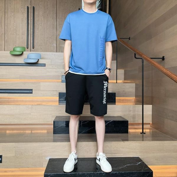 men's tracksuits novelty mens funny t-shirt and shorts set screen print script short sleeve elastic waist summer clothes outfits 2pcs, Gray
men's tracksuits novelty mens funny t-shirt and shorts set screen print script short sleeve elastic waist summer clothes outfits 2pcs, Gray