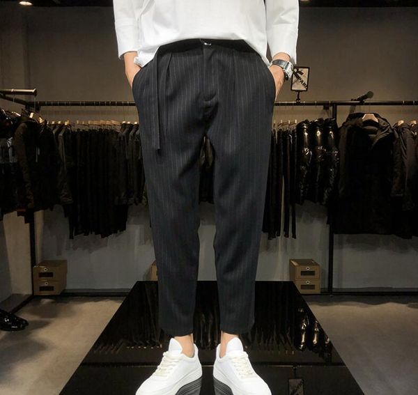 men's pants 2021 summer tide loose straight suit wild thin section nine points casual harem, Black
men's pants 2021 summer tide loose straight suit wild thin section nine points casual harem, Black