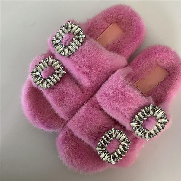 luxury mink slippers plush in 2021 european and american simple flat shoes household 100%, Black
luxury mink slippers plush in 2021 european and american simple flat shoes household 100%, Black