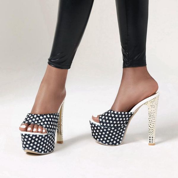 slippers karin 2021 dropship plus size 48 extreme high heels bling stars platform summer sandal mules woman shoes women, Black
slippers karin 2021 dropship plus size 48 extreme high heels bling stars platform summer sandal mules woman shoes women, Black