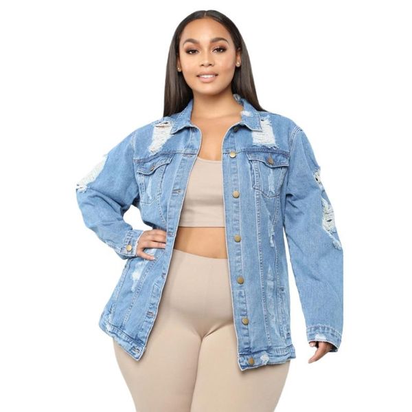 women's jackets casual jeans jacket women blue denim ripped coat lady high street outerwear, Black;brown
women's jackets casual jeans jacket women blue denim ripped coat lady high street outerwear, Black;brown