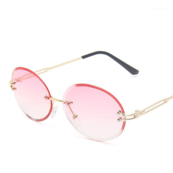 fashion oval sun glasses women rimless sunglasses vintage alloy frame classic brand designer uv400 eyeweare shades oculo, White;black
fashion oval sun glasses women rimless sunglasses vintage alloy frame classic brand designer uv400 eyeweare shades oculo, White;black