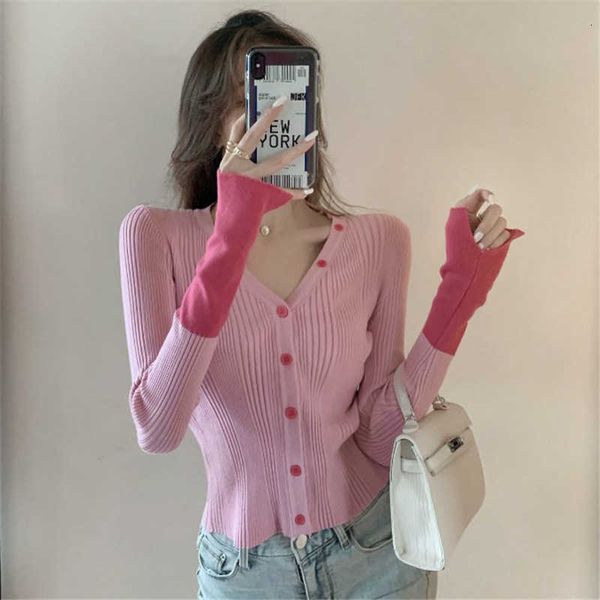 women's sweaters contrast color stitching irregular thin section knitted stretch cardigan ladies spring autumn fashion slim fit to, White;black
women's sweaters contrast color stitching irregular thin section knitted stretch cardigan ladies spring autumn fashion slim fit to, White;black