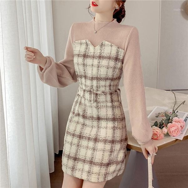 autumn winter women knitting long sleeve o neck high waist tweed patchwork ladies sweater mini dresses vestidos casual, Black;gray
autumn winter women knitting long sleeve o neck high waist tweed patchwork ladies sweater mini dresses vestidos casual, Black;gray
