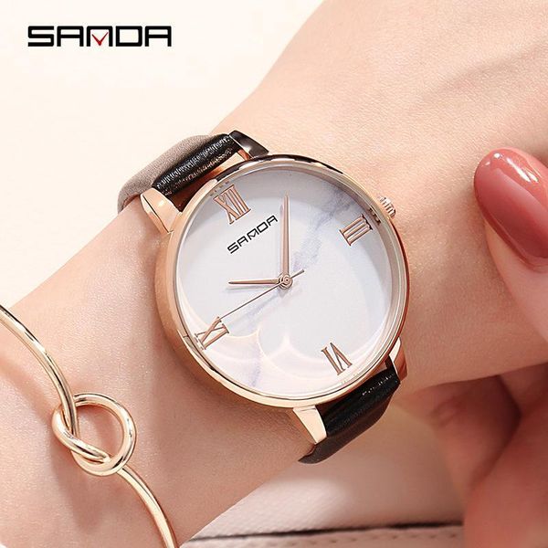 wristwatches sanda women watch for female clcok 3d stereoscopic dial ladies quartz casual leather strap relogio feminino, Slivery;brown
wristwatches sanda women watch for female clcok 3d stereoscopic dial ladies quartz casual leather strap relogio feminino, Slivery;brown