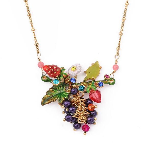 douyin with the same jewelry european and american strawberry necklace female personality elegant enamel glaze flower clavicle pendant neckl, Silver
douyin with the same jewelry european and american strawberry necklace female personality elegant enamel glaze flower clavicle pendant neckl, Silver