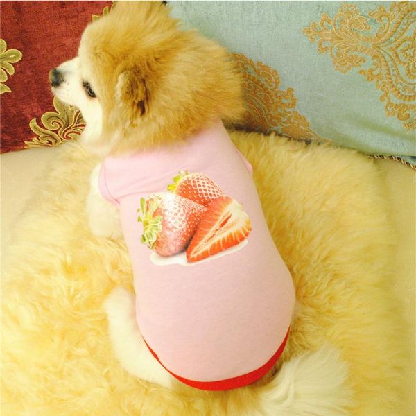 dog apparel spring and summer puppy clothes strawberry pet vest 
dog apparel spring and summer puppy clothes strawberry pet vest
