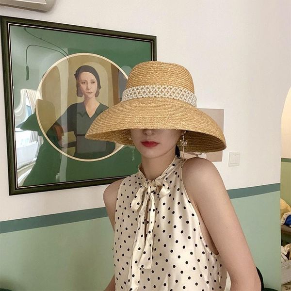 women's hat summer wide brim straw hats big sun uv protection panama floppy beach raffia ladies bow chapeau femmel, Blue;gray
women's hat summer wide brim straw hats big sun uv protection panama floppy beach raffia ladies bow chapeau femmel, Blue;gray