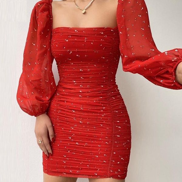casual dresses bodycon floral print square neck dress pleated autumn women puff sleeve pencil 2021 party club ladies vestidos, Black;gray
casual dresses bodycon floral print square neck dress pleated autumn women puff sleeve pencil 2021 party club ladies vestidos, Black;gray