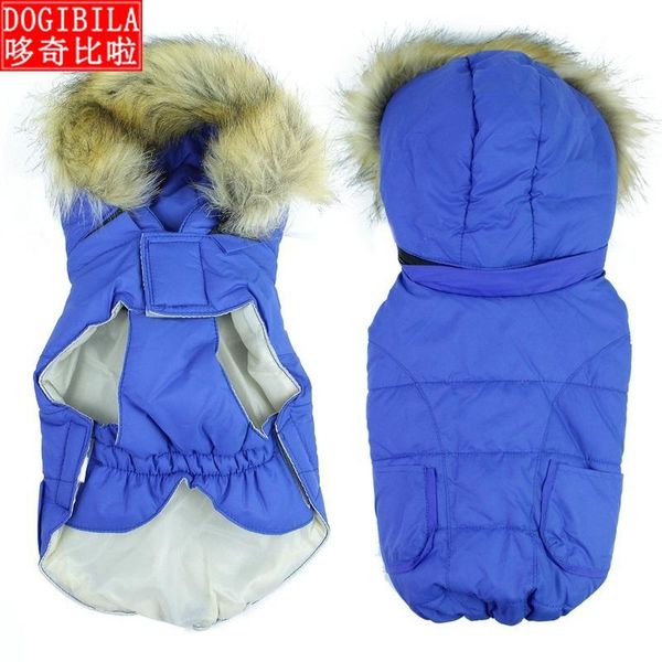dog apparel pet clothes puppies with hood fur collar warm winter cotton coats cold proof padded jacket
dog apparel pet clothes puppies with hood fur collar warm winter cotton coats cold proof padded jacket