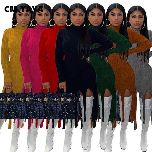 cm.yaya women autumn winter knit tassel hem midi dress full sleeve bandage bodycon ribbed dresses night club party vestidos casual, Black;gray
cm.yaya women autumn winter knit tassel hem midi dress full sleeve bandage bodycon ribbed dresses night club party vestidos casual, Black;gray