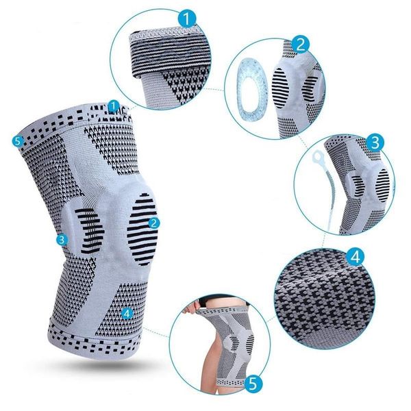 elbow & knee pads 1pc outdoor support silicone men women knitted sports running fitness elastic wrap brace, Black;gray
elbow & knee pads 1pc outdoor support silicone men women knitted sports running fitness elastic wrap brace, Black;gray