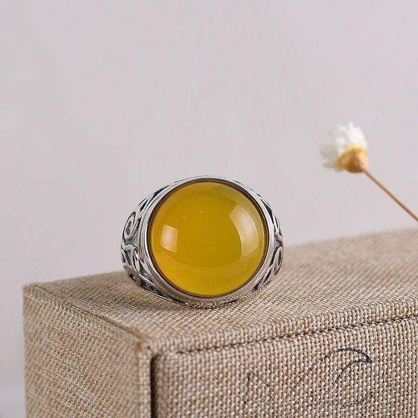 silver ring for women jewelry 100% original pure s925 sterling rings vintage yellow chalcedony cluster, Golden;silver
silver ring for women jewelry 100% original pure s925 sterling rings vintage yellow chalcedony cluster, Golden;silver