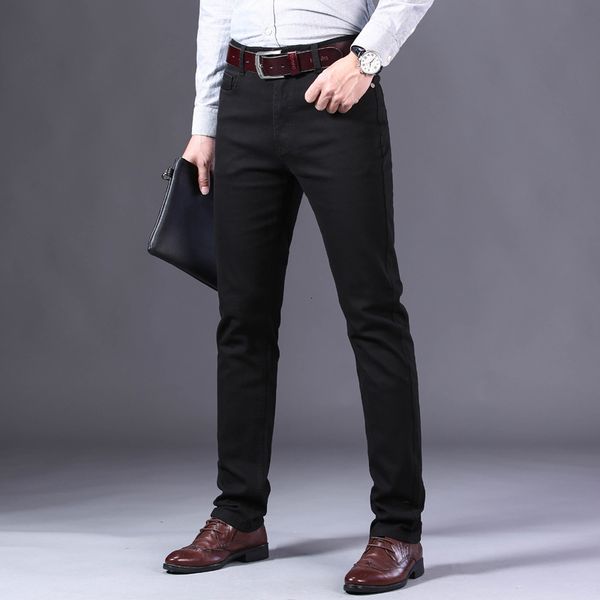 men's jeans classic style black fashion casual business straight stretch denim trousers male brand pants white khaki xk53, Blue
men's jeans classic style black fashion casual business straight stretch denim trousers male brand pants white khaki xk53, Blue