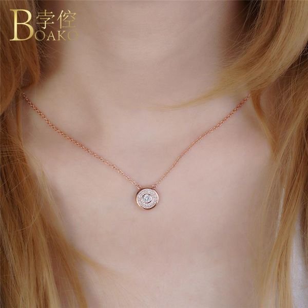 pendant necklaces luxury austrian crystal double coin women necklace fashion jewelry rose gold color for wedding r5, Silver
pendant necklaces luxury austrian crystal double coin women necklace fashion jewelry rose gold color for wedding r5, Silver