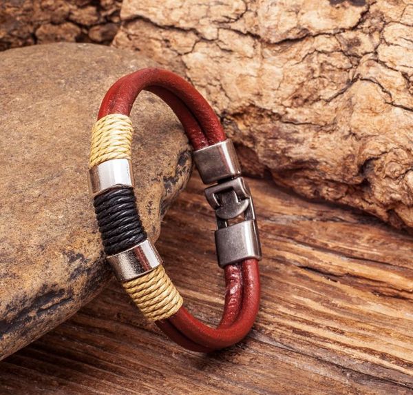 tennis handmade surfer cool wrap men's vintage genuine leather bracelet wide cuff brown / black, Golden;silver
tennis handmade surfer cool wrap men's vintage genuine leather bracelet wide cuff brown / black, Golden;silver