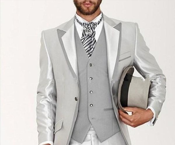 men's suits & blazers 2022 latest coat pant designs silver grey satin italian male suit classic men prom gentle custom 3 pieces ensembl, White;black
men's suits & blazers 2022 latest coat pant designs silver grey satin italian male suit classic men prom gentle custom 3 pieces ensembl, White;black