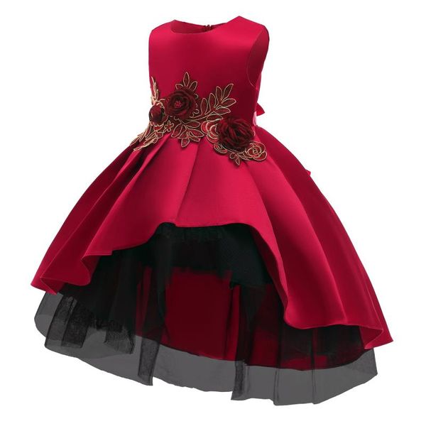 girl's dresses embroidery silk princess dress for baby girl flower elegant girls winter party christmas halloween kids clothes, Red;yellow
girl's dresses embroidery silk princess dress for baby girl flower elegant girls winter party christmas halloween kids clothes, Red;yellow