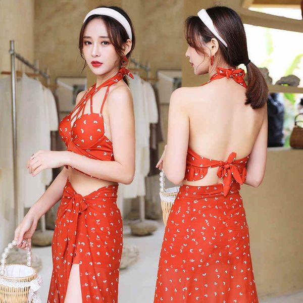 one-piece suits 2021 hanging neck cross straps exposed back retro print ruffled hem boxer bikini spring split swimsuit three-piece suit
one-piece suits 2021 hanging neck cross straps exposed back retro print ruffled hem boxer bikini spring split swimsuit three-piece suit