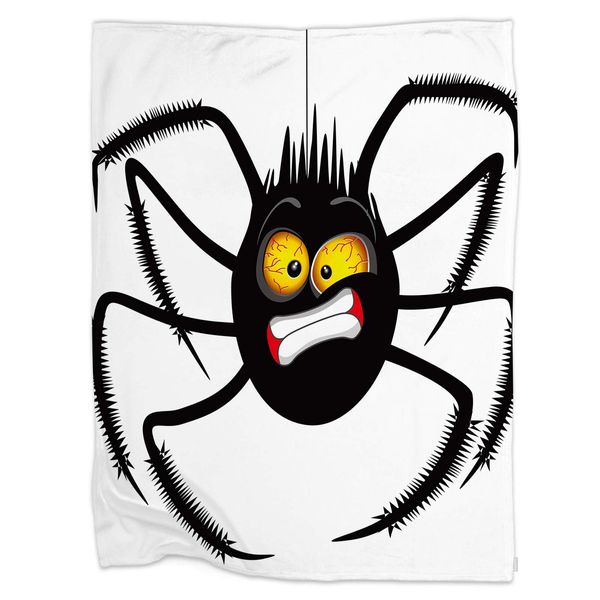 Black Spider Throw Blanket,Funny Spider Oh No Face Emoticon Cartoon Character Thorw Blanket Soft Warm Decorative Blanket for Bed
Black Spider Throw Blanket,Funny Spider Oh No Face Emoticon Cartoon Character Thorw Blanket Soft Warm Decorative Blanket for Bed