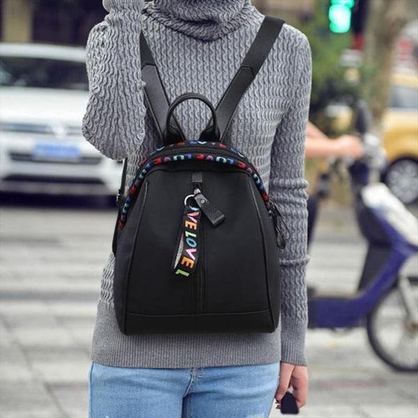 backpack women ribbon pendant durable large capacity solid rucksack oxford cloth portable female fashion
backpack women ribbon pendant durable large capacity solid rucksack oxford cloth portable female fashion