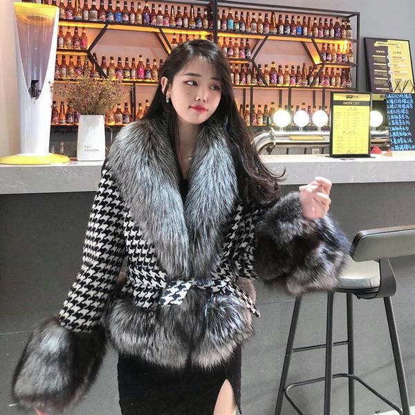 women's fur & faux 2021 genuine whole skin female coats real collar trim printed double-sided woolen coat winter women short jacket bel, Black
women's fur & faux 2021 genuine whole skin female coats real collar trim printed double-sided woolen coat winter women short jacket bel, Black