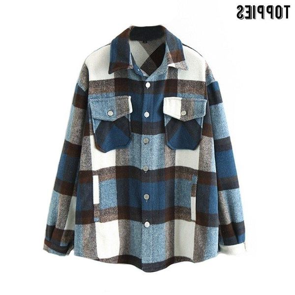 women's jackets blue ies vintage plaid long coat jacket pocket casual warm overcoat fashion outwear fall 2021 women, Black;brown
women's jackets blue ies vintage plaid long coat jacket pocket casual warm overcoat fashion outwear fall 2021 women, Black;brown