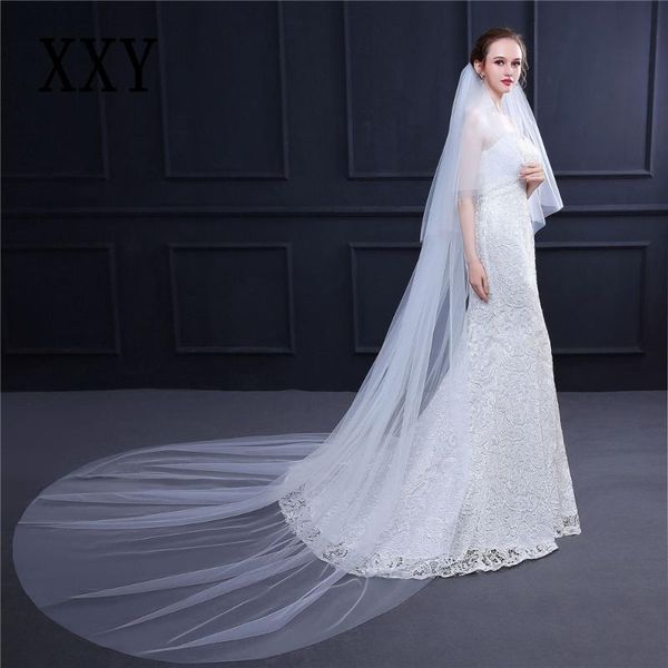 bridal veils wedding accessories 2021 appliques 3m tulle blusher veil long cathedral with comb veu de noiva longo, Black
bridal veils wedding accessories 2021 appliques 3m tulle blusher veil long cathedral with comb veu de noiva longo, Black