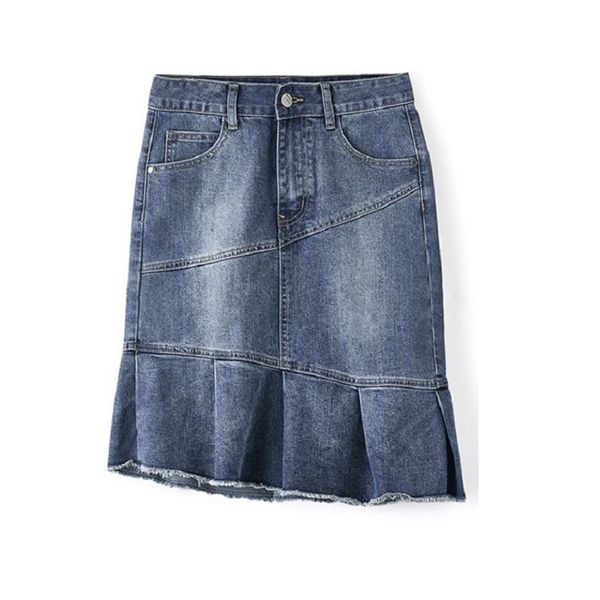 skirts spring summer chic elegant women denim midi fishtail school jeans ruffles high quality, Black
skirts spring summer chic elegant women denim midi fishtail school jeans ruffles high quality, Black