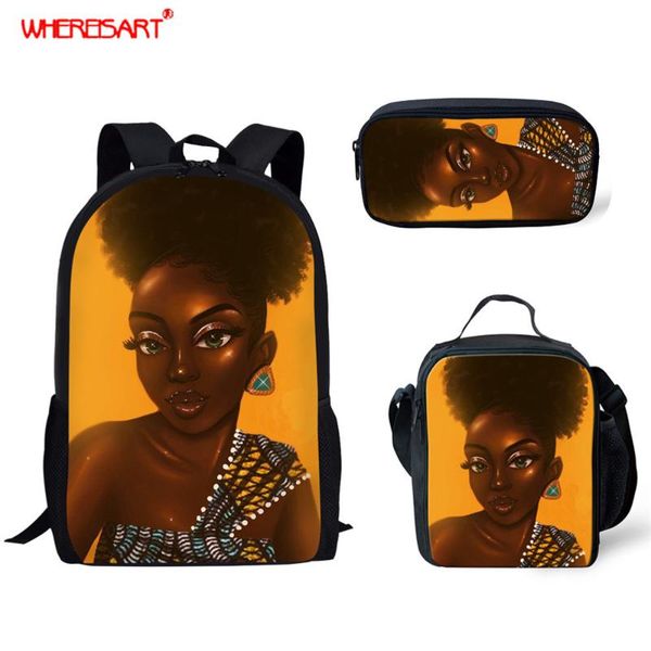 school bags whereisart 3pcs/set student backpack african girls printing shoulder for teenage giri children lovely large book bag
school bags whereisart 3pcs/set student backpack african girls printing shoulder for teenage giri children lovely large book bag