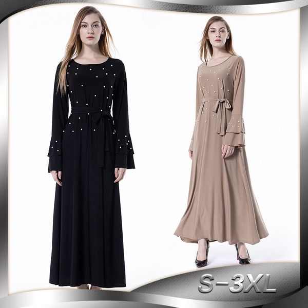 abayas for women muslim ramadan hijab dress flare sleeve beaded lace-up dresses pakistani long robe dubai kaftan islamic clothes, Red
abayas for women muslim ramadan hijab dress flare sleeve beaded lace-up dresses pakistani long robe dubai kaftan islamic clothes, Red