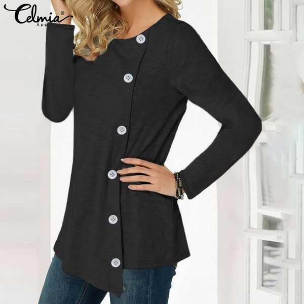 blouses celmia women 2021 spring blouses casual long sleeve buttons shirts o-neck pullover irregular hem blusas femininas plus size, White
blouses celmia women 2021 spring blouses casual long sleeve buttons shirts o-neck pullover irregular hem blusas femininas plus size, White