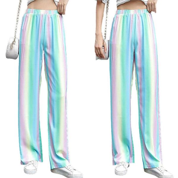 women's pants & capris womens casual rainbow stripes elastic waist long straight baggy trousers, Black;white
women's pants & capris womens casual rainbow stripes elastic waist long straight baggy trousers, Black;white