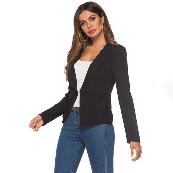 women's suits & blazers spring autumn slim women blazer solid color suit long sleeve lapel casual small yards ladies work wear jacket, White;black
women's suits & blazers spring autumn slim women blazer solid color suit long sleeve lapel casual small yards ladies work wear jacket, White;black