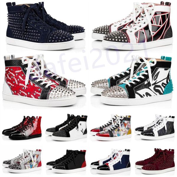 mens casual shoes women outdoor red bottoms shoe studded spikes loafers sneakers suede leather flats ttrainers jogging des chaussures a19, Black
mens casual shoes women outdoor red bottoms shoe studded spikes loafers sneakers suede leather flats ttrainers jogging des chaussures a19, Black