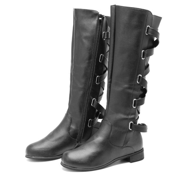 boots nis women long fashion buckle riding knee low heels high leather slip-on lace up winter botas mujer, Black
boots nis women long fashion buckle riding knee low heels high leather slip-on lace up winter botas mujer, Black