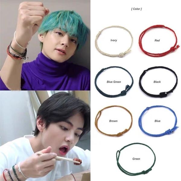 link, chain kpop kim tae hyung rope handmade bracelet woven wishing for women men simple korean jewelry bangtan boys v, Black
link, chain kpop kim tae hyung rope handmade bracelet woven wishing for women men simple korean jewelry bangtan boys v, Black